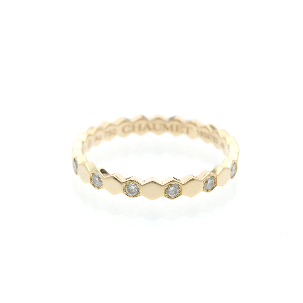 Chaumet Bee My Love Half Pave Band 18K Rose Gold with Diamonds